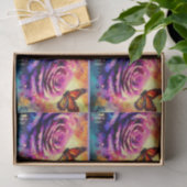 Monarch Butterfly auf Rose bei Sunset Decoupage Seidenpapier (Geschenk)