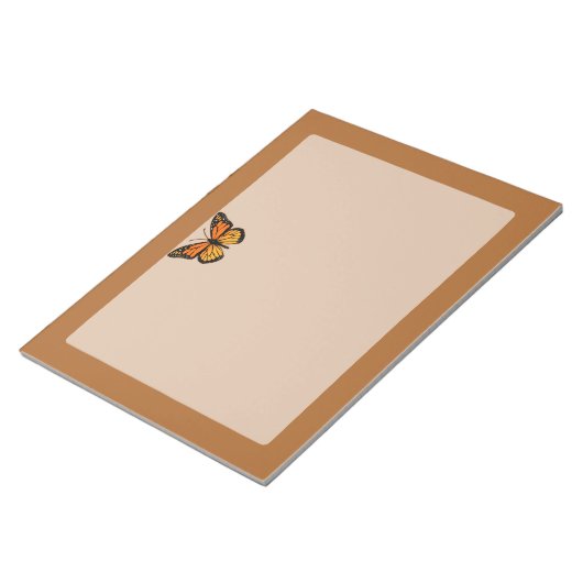 Monarch Butterfly auf Siena Notizblock (angewinkelt)