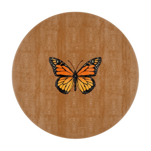 Monarch Butterfly auf Siena Schneidebrett (Vorderseite)