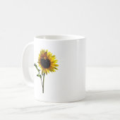 Monarch Butterfly auf Sonnenblume Kaffeetasse (Vorderseite Links)