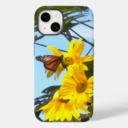 Monarch Butterfly auf Sonnenblumen Case-Mate iPhone Hülle (Rückseite)
