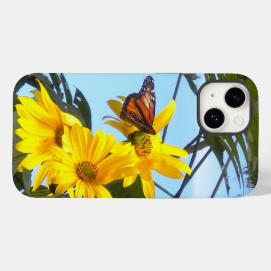 Monarch Butterfly auf Sonnenblumen Case-Mate iPhone Hülle (Rückseite (Horizontal))