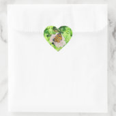 Monarch Butterfly auf Stonecrop Blume Herz-Aufkleber (Tasche)