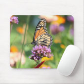 Monarch Butterfly auf Verbena Mousepad (Mit Mouse)