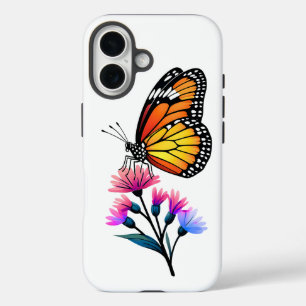 Monarch Butterfly auf Wildblumen iPhone 16 Hülle