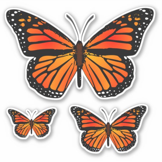 Monarch Butterfly Aufkleber (Vorderseite)