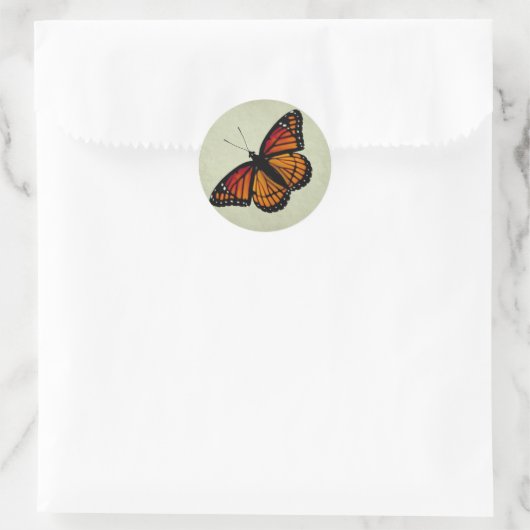 Monarch Butterfly-Aufkleber Runder Aufkleber (Tasche)