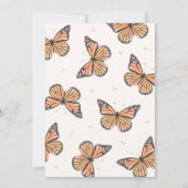 Monarch Butterfly Babydusche Einladung (Rückseite)
