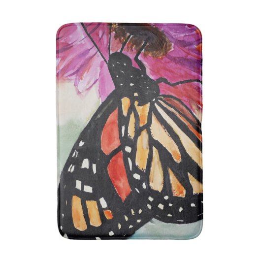 Monarch Butterfly Bath Mat Badematte (Vorderseite Vertikal)