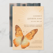 Monarch Butterfly Beerdigung des Lebens Einladung (Vorne/Hinten)