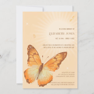 Monarch Butterfly Beerdigung des Lebens Einladung