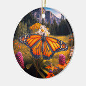 Monarch Butterfly Berg Schöne Wiesen Keramik Ornament (Links)