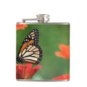 Monarch Butterfly-Bestäubung Flachmann (Vorderseite)