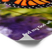 Monarch Butterfly Bibel Verse Naturetikschrift Poster (Ecke)