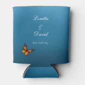 Monarch Butterfly Blue Ombre Dosenkühler (Vorderseite)