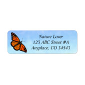 Monarch Butterfly Blue Sky Address Labels (Vorne)