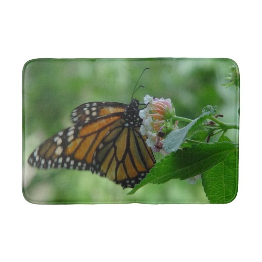 Monarch Butterfly Blumenmatte Badematte (Vorderseite)