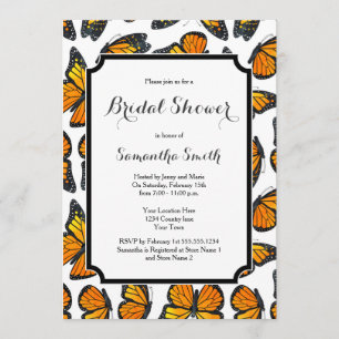 Monarch Butterfly Bridal Dusche Einladung