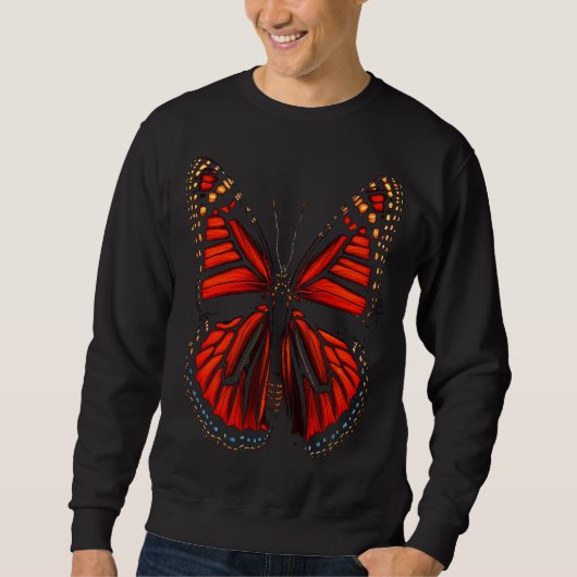 Monarch Butterfly Bright Colors Beautiful Insects Sweatshirt (Vorderseite)
