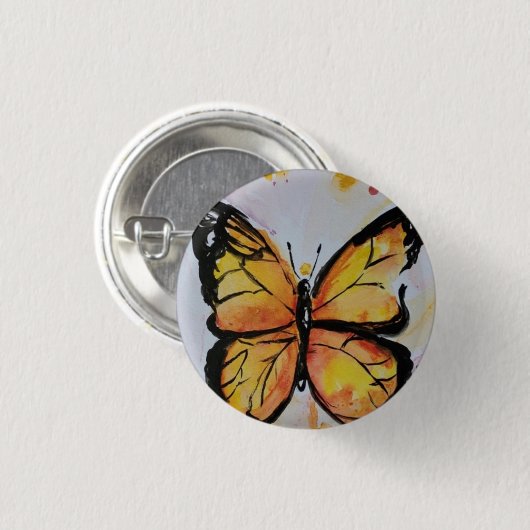 Monarch Butterfly Button (Vorne & Hinten)