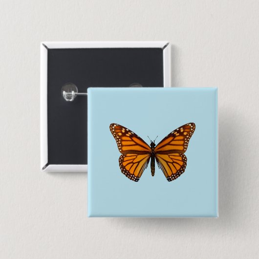 Monarch Butterfly Button (Vorne & Hinten)