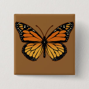 Monarch Butterfly Button