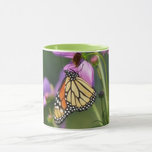 Monarch Butterfly Close Up Mug Cup Tasse (Zentrum)