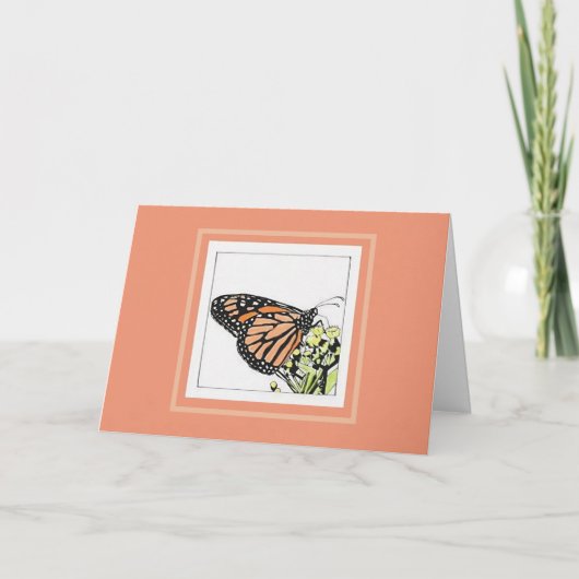 Monarch Butterfly (Colorized) Karte (Vorderseite)