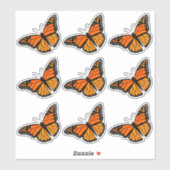 Monarch Butterfly Countrys Stickers Sheet Aufkleber (Blatt)