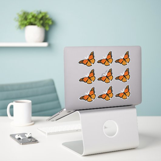 Monarch Butterfly Countrys Stickers Sheet Aufkleber (Laptop auf Schreibtisch)
