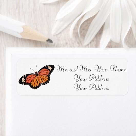 Monarch Butterfly Custom Address Labels (Insitu)