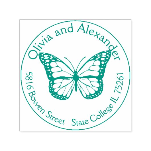 Monarch Butterfly Custom Rücksendeadresse Briefmar Permastempel (Design)