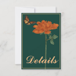 Monarch Butterfly Dahlia Forest Grüne Details RSVP Karte