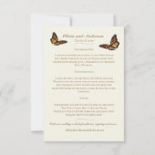 Monarch Butterfly Dahlia Schwarze Details RSVP Karte (Rückseite)