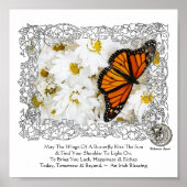 Monarch Butterfly & Daisies Poster (Vorne)