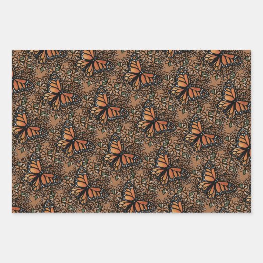 Monarch Butterfly Daisy Art Daisies Monarchs Geschenkpapier Set (Vorderseite 2)