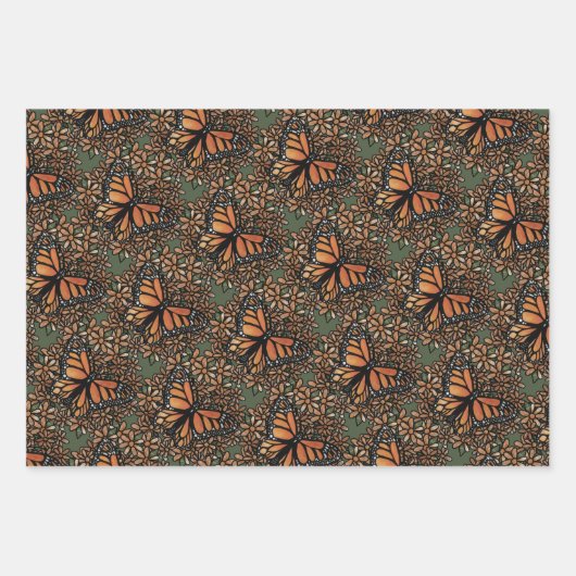 Monarch Butterfly Daisy Art Daisies Monarchs Geschenkpapier Set (Vorderseite)