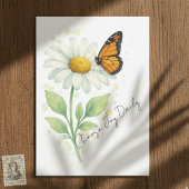 Monarch Butterfly Daisy Flower Choose Joy Dankeskarte