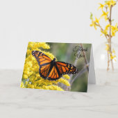 Monarch Butterfly Danke, dass du eine Grußkarte ha Karte (Gelbe Blume)