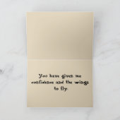 Monarch Butterfly Danke, dass du Flügel zum Fliege Dankeskarte (Innenseite)