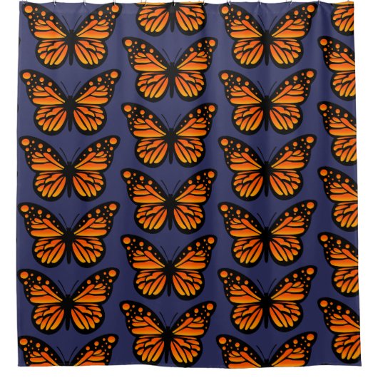 Monarch Butterfly Design - Duschvorhang (Vorderseite)