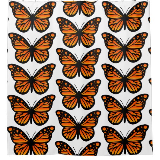 Monarch Butterfly Design - Duschvorhang (Vorderseite)