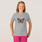 Monarch Butterfly Design - Girls' Basic T - Shirt (Vorne ganz)