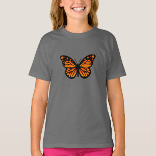 Monarch Butterfly Design - Girls' Basic T - Shirt