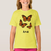 Monarch Butterfly Design - Girls' Basic T - Shirt (Vorderseite)