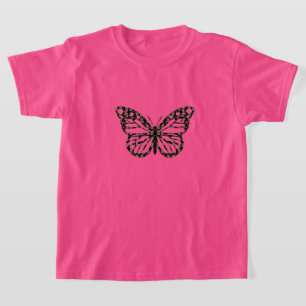 Monarch Butterfly Design - Girls' Basic T - Shirt