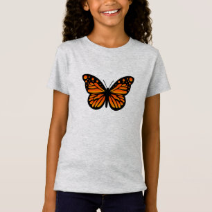 Monarch Butterfly Design - Girls' Fine Jersey T-Sh T-Shirt