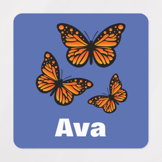 Monarch Butterfly Design - Kleiner Platz Kleidung Etiketten (Design 1)