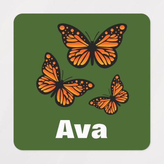 Monarch Butterfly Design - Kleiner Platz Kleidung Etiketten (Design 2)