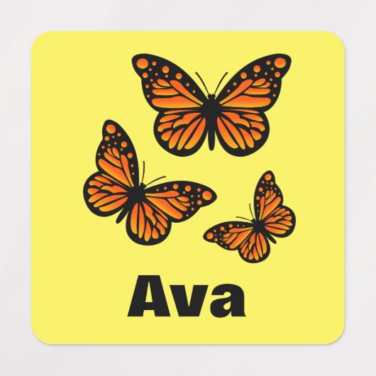 Monarch Butterfly Design - Kleiner Platz Kleidung Etiketten (Design 1)